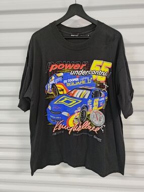 Vtg 1999 NASCAR Kenny Wallace Square D Power Uncontrolled Racing T-Shirt XL